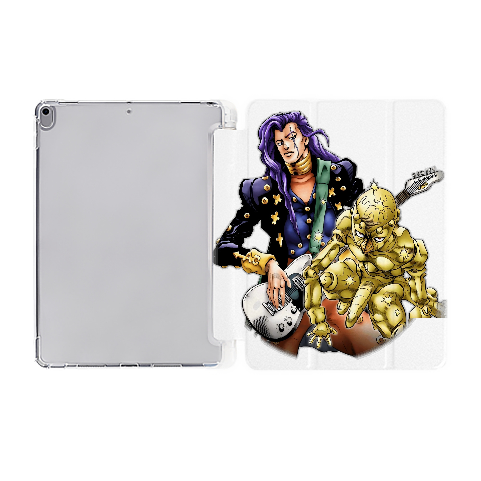 （画像用） ジョジョの奇妙な冒険 おといし あきら JoJo's Bizarre Adventure Akira Otoishi IPad ケース ペン収納付き 三つ折りスタンド PUレザー×シリコン 対応機種9.5/10.5/10.9インチ